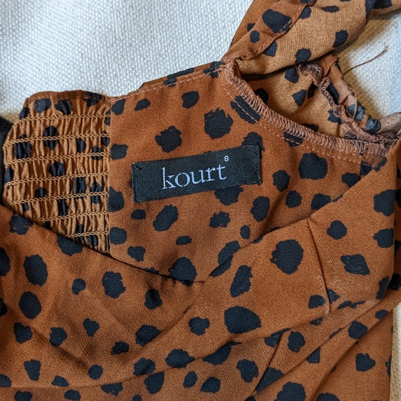 FEW MODA - Leopard Print Midi Dress with high sit - 8 - Picture 3 of 3